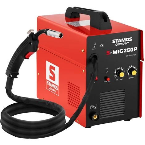 STAMOS Poste A Souder Mig Mag Soudage Soudure Semi-Auto A Fil Pro Semi-Automatique 250A - Rouge 2 STAMOS Poste A Souder Mig Mag Soudage Soudure Semi-Auto A Fil Pro Semi-Automatique 250A - Rouge – Image 2