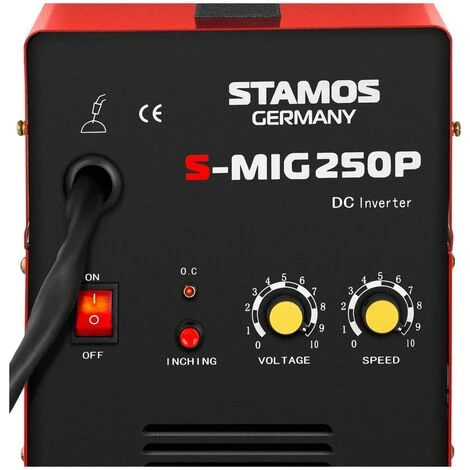 STAMOS Poste A Souder Mig Mag Soudage Soudure Semi-Auto A Fil Pro Semi-Automatique 250A - Rouge 5 STAMOS Poste A Souder Mig Mag Soudage Soudure Semi-Auto A Fil Pro Semi-Automatique 250A - Rouge – Image 5