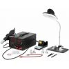 STAMOS Station De Soudage Dessoudage 75w LED SMD Kit Fer À Souder + Air Chaud + Alim. - Noir