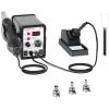STAMOS Station De Soudage Dessoudage LED SMD CMS Kit Fer À Souder 60w + Air Chaud 650W - Noir