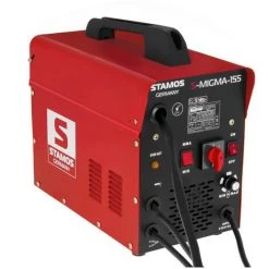 Stamos Poste À Souder MIG/MAG Soudure Mig Mag Mma Fcaw Gaz Inverter 155A 230V - Rouge, Argent -Soudure à l'arc Soldes 13814364 3