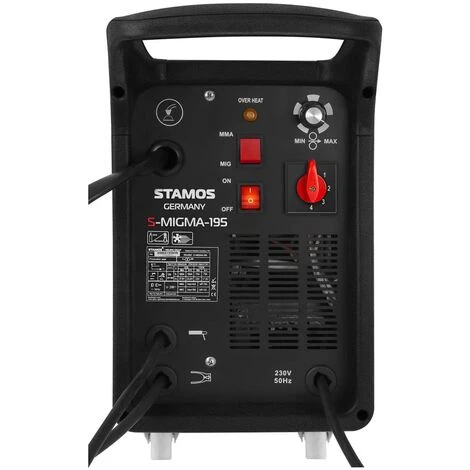 Poste À Souder Combiné Multi Procédés Stamos Mig Mag Tig Mma Fcaw Gaz 230v 195A - Argent, Blanc 3 Poste À Souder Combiné Multi Procédés Stamos Mig Mag Tig Mma Fcaw Gaz 230v 195A - Argent, Blanc – Image 3