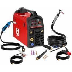 STAMOS Poste A Souder Combiné Soudage Soudure 4En1 Mig/Mag Tig Mma Fcaw Igbt 230V 195 A - Beige