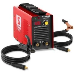STAMOS Poste À Souder À L'Arc Mma Soudure Electrode Inverter Igbt Led 120 A Hot Start - Argent