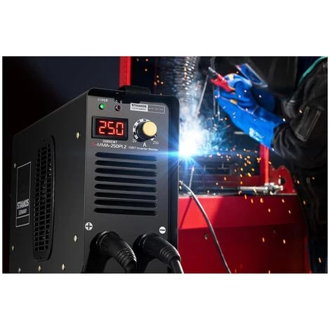 Poste à Souder à L'arc Mma Soudure Electrode Inverter Igbt Led 20–250A Stamos - Rouge 4 Poste à Souder à L'arc Mma Soudure Electrode Inverter Igbt Led 20–250A Stamos - Rouge – Image 4