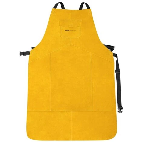 Stamos - Tablier De Soudeur En Cuir Croûte De Bovin - Taille Xl - Blanc, Jaune 2 Stamos - Tablier De Soudeur En Cuir Croûte De Bovin - Taille Xl - Blanc, Jaune – Image 2