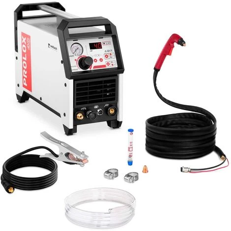 STAMOS Decoupeur Plasma Poste Decoupage Appareil Decoupe Arc Pilote Torche 40 A 12 Mm - Argent 1 STAMOS Decoupeur Plasma Poste Decoupage Appareil Decoupe Arc Pilote Torche 40 A 12 Mm - Argent