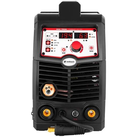 STAMOS Poste À Souder Combiné Multi Procédés MIG MAG TIG MMA FCAW Inverter IGBT 200 A - Noir 3 STAMOS Poste À Souder Combiné Multi Procédés MIG MAG TIG MMA FCAW Inverter IGBT 200 A - Noir – Image 3
