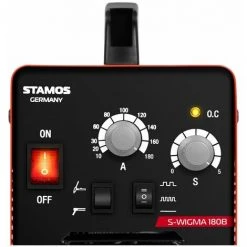 STAMOS Poste À Souder TIG DC MMA Arc HF Pulse 180 A 2/250 Hz Post-Gaz 1-5 S Aluminium - Argent, Gris Foncé -Soudure à l'arc Soldes 13815331 4
