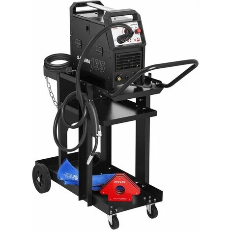 STAMOS Chariot Poste à Souder Professionnel -3 Compartiments Chariot D'Atelier Support - Blanc, Noir 1 STAMOS Chariot Poste à Souder Professionnel -3 Compartiments Chariot D'Atelier Support - Blanc, Noir