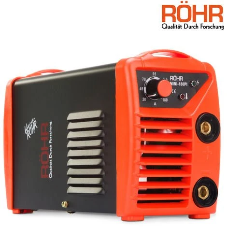 RÖHR Onduleur De Souder ROHR MINI-180PI MMA / ARC 240V / 180 Ampères IGBT DC Machine à Souder Portable 2 En 1 - Garantie 1 An 1 RÖHR Onduleur De Souder ROHR MINI-180PI MMA / ARC 240V / 180 Ampères IGBT DC Machine à Souder Portable 2 En 1 - Garantie 1 An
