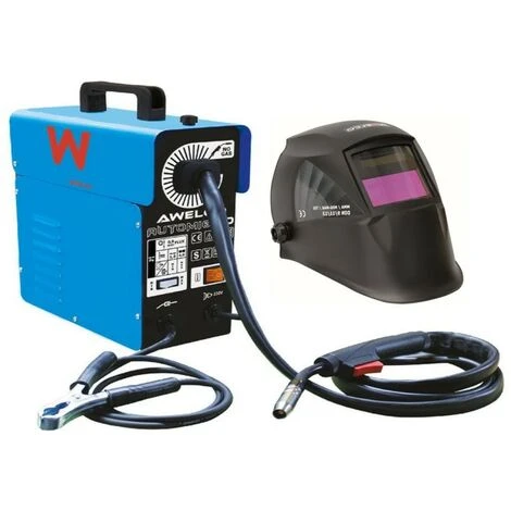 Poste à Souder MIG NO GAZ Automatique 130A AWELCO AUTOMIG 130 + Cagoule De Soudure LCD 9/13 AWELCO HELMET 1 Poste à Souder MIG NO GAZ Automatique 130A AWELCO AUTOMIG 130 + Cagoule De Soudure LCD 9/13 AWELCO HELMET
