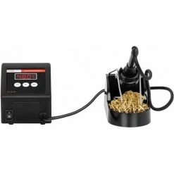 STAMOS Station De Soudage Dessoudage LED Numérique ESD Fer À Souder Support Éponge 80W - Argent, Noir -Soudure à l'arc Soldes 24394049 4