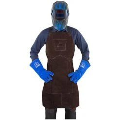 STAMOS Tablier Soudeur Soudure Soudage Vêtements Protection Sécurité Cuir De Vache XL - Marron -Soudure à l'arc Soldes 24394502 5