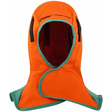 STAMOS Cagoule Coton Ignifuge Soudure Masque Protection Tête Cou Soudage MIG/MAG/TIG - Marron, Or 2 STAMOS Cagoule Coton Ignifuge Soudure Masque Protection Tête Cou Soudage MIG/MAG/TIG - Marron, Or – Image 2