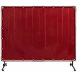 STAMOS Rideau De Soudure Avec Cadre Bâche Ignifuge En Vinyle Rideau Protection 2,3x1,9m - Crème, Bleu, Gris, Rouge -Soudure à l'arc Soldes 24394508 3