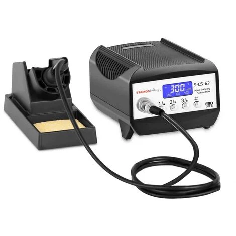 STAMOS Station De Soudage Numérique Avec Écran Et LCD Support Pratique 80W 150 à 450°C - Gris 1 STAMOS Station De Soudage Numérique Avec Écran Et LCD Support Pratique 80W 150 à 450°C - Gris