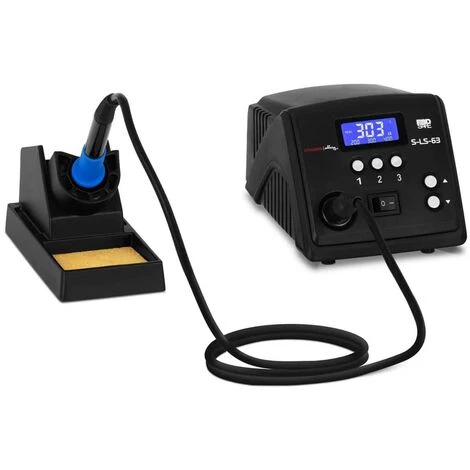 STAMOS Station De Soudage Numérique Avec Écran Et LCD Support Pratique 100W 150 à 450°C - Argent, Noir 1 STAMOS Station De Soudage Numérique Avec Écran Et LCD Support Pratique 100W 150 à 450°C - Argent, Noir