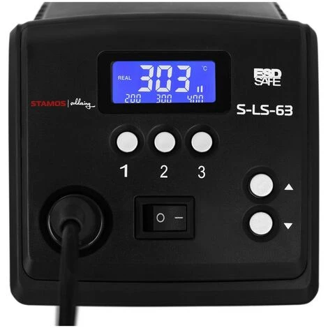 STAMOS Station De Soudage Numérique Avec Écran Et LCD Support Pratique 100W 150 à 450°C - Argent, Noir 2 STAMOS Station De Soudage Numérique Avec Écran Et LCD Support Pratique 100W 150 à 450°C - Argent, Noir – Image 2