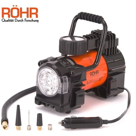 RÖHR Gonfleur De Pneu ROHR Airforce 12 12v 150 Psi 180w Compresseur D'air Sans Fil 35 Litres / Min Pompe à Pneu Avec Lampe Torche LED Pour Voitures, Motos, Vélos, Lit Pneumatique Et Bateau 1 RÖHR Gonfleur De Pneu ROHR Airforce 12 12v 150 Psi 180w Compresseur D'air Sans Fil 35 Litres / Min Pompe à Pneu Avec Lampe Torche LED Pour Voitures, Motos, Vélos, Lit Pneumatique Et Bateau