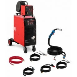 HELLOSHOP26 Poste À Souder MIG/MAG MMA E-Hand FCAW S-MIG 400 (400 V, 400 A, Profondeur Max. 20 Mm, Arc Force, Anti-Stick, VRD, Avec Dévidoir Externe, Torche MIG Refroidie À L'Eau, Sans Fiche - Or