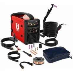 HELLOSHOP26 Poste À Souder Combiné Multi-Procédés Arc Électrode Enrobée Fil Fourré S-MIGMA 250.IGBT (MIG/MAG/MMA/TIG/FCAW, 230 V, 50 Hz, ≤ 250 A, Hot Start, Protection Anti-Surcharges)