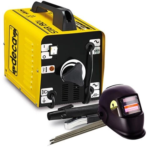 DECA Poste à Souder 140 Amp Avec Cagoule LCD DIN 11 STANLEY + Electrodes 1 DECA Poste à Souder 140 Amp Avec Cagoule LCD DIN 11 STANLEY + Electrodes