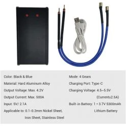 ASUPERMALL Soudeur De Point D'Impulsion Avec Stylo De Soudage Mobile 5300Mah Rechargeable Mini Spot Souding Machine De Soudage Au Lithium Soudeur De Batterie Au Lithium -Soudure à l'arc Soldes 35098728 5