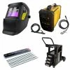 Pack Poste à Souder MMA IGBT/inverter 200A + Cagoule 100KNO +chariot 4 Tiroirs + 50 électrodes Silex ®
