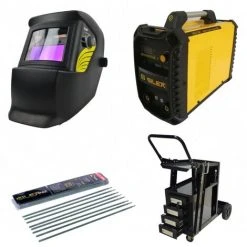 Pack Poste à Souder MMA IGBT/inverter 160 A + Cagoule 100KNO + Chariot Avec 4 Tiroirs Transport + 50 électrodes Silex ®
