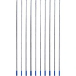 ALMI 10 Pièces électrodes De Tungstène De Soudage. Pointe Bleue D'électrode Lanthane 1.0/1.6/2.4mm. Tige D'électrode De Tungstène De Soudage De Qualité Supérieure Lanthane à 2%(2.4 X 150 Mm) -Soudure à l'arc Soldes 45861341 3