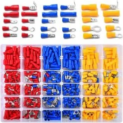 GUAZHUNIFR Cosses Electriques , Fiches Et Embases Plates Connecteurs à Sertir Assortiment Connecteurs électriques Connecteurs Bout à Bout Kits De Bornes De Connexion Jeu De Gaines Thermorétractables Guazhuni 480 Pièces