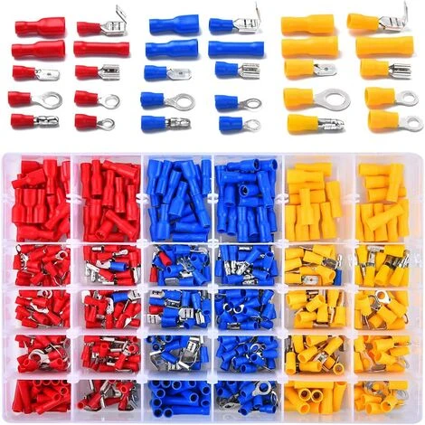 GUAZHUNIFR Cosses Electriques , Fiches Et Embases Plates Connecteurs à Sertir Assortiment Connecteurs électriques Connecteurs Bout à Bout Kits De Bornes De Connexion Jeu De Gaines Thermorétractables Guazhuni 480 Pièces 1 GUAZHUNIFR Cosses Electriques , Fiches Et Embases Plates Connecteurs à Sertir Assortiment Connecteurs électriques Connecteurs Bout à Bout Kits De Bornes De Connexion Jeu De Gaines Thermorétractables Guazhuni 480 Pièces