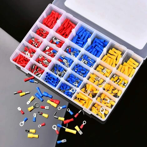 GUAZHUNIFR Cosses Electriques , Fiches Et Embases Plates Connecteurs à Sertir Assortiment Connecteurs électriques Connecteurs Bout à Bout Kits De Bornes De Connexion Jeu De Gaines Thermorétractables Guazhuni 480 Pièces 2 GUAZHUNIFR Cosses Electriques , Fiches Et Embases Plates Connecteurs à Sertir Assortiment Connecteurs électriques Connecteurs Bout à Bout Kits De Bornes De Connexion Jeu De Gaines Thermorétractables Guazhuni 480 Pièces – Image 2