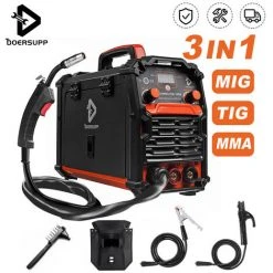 AUGIENB Machine à Souder Soudeuse DC Inverter 3 En 1 TIG MIG MMA 220V 20A-180A 1.6-3.2mm -Soudure à l'arc Soldes 48585474 3