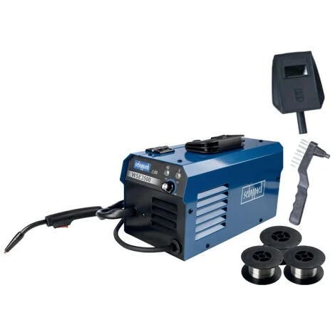 Poste à Souder SCHEPPACH - 90 A - 3 Bobines De Fil Fourré - Masque à Souder - Brosse Métallique - WSE3500 1 Poste à Souder SCHEPPACH - 90 A - 3 Bobines De Fil Fourré - Masque à Souder - Brosse Métallique - WSE3500