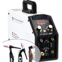 STAHLWERK CT550 ST - Soudeuse Compacte TIG / MMA Avec Coupeuse Plasma Jusqu'à 12 Mm, TIG / MMA 200 A + Coupe 50 A, Garantie* 7 Ans -Soudure à l'arc Soldes 51198588 3