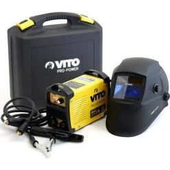 VITO Poste A Souder Inverter V140 - Livré Avec Cagoule électronique 9 / 13, Gant De Soudeur Anti-chaleur Et Lot électrodes 2,