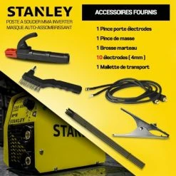 STANLEY Poste à Souder Inverter 160A + Masque 11DIN -Soudure à l'arc Soldes 5269106 4