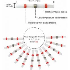 Cosses Electriques Souder Gaine Terminaux Thermorétractables Cuivre Electrique, Fil Câble Connecteur Macaron -Soudure à l'arc Soldes 53106877 3