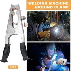 Pince De Masse Pince De Masse Laiton, Fabriqué En Fer, Durable, Sûr Et Stable, Confortable à Tenir, Adapté Au Soudage électrique (800A)Macaron -Soudure à l'arc Soldes 53106880 5