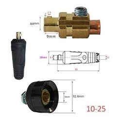 Câble De Soudage Rapide Pour Montage Rapide Prise Rapide Soudeur (DKJ10-25 & DKZ10-25)Macaron -Soudure à l'arc Soldes 53106884 3