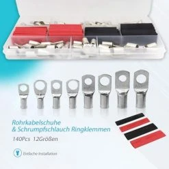 Cosses De Câble En Cuivre étamé, Cosses De Câble, Connecteurs à Sertir, 140 Pièces Cosses à Anneau Pour Gaine Thermorétractable Macaron -Soudure à l'arc Soldes 53106891 3