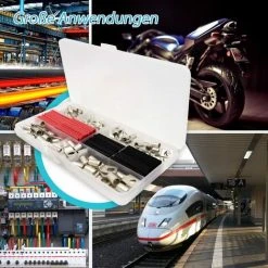 Cosses De Câble En Cuivre étamé, Cosses De Câble, Connecteurs à Sertir, 140 Pièces Cosses à Anneau Pour Gaine Thermorétractable Macaron -Soudure à l'arc Soldes 53106891 5