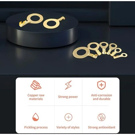 Cosses De Fil électrique Oeillet Cosses à Sertir Anneau En Laiton Cosses De Fil Trou Pour Les Yeux Fil De Cuivre Connecteur à Sertir Kit De Bornes De Fil Macaron 5 Cosses De Fil électrique Oeillet Cosses à Sertir Anneau En Laiton Cosses De Fil Trou Pour Les Yeux Fil De Cuivre Connecteur à Sertir Kit De Bornes De Fil Macaron – Image 5