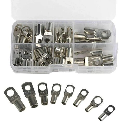 Kit De Connecteurs à Sertir Pour Bague De Cosse De Câble De Soudure De Batterie De Terminal De Tube De Cuivre 60pcs Macaron 2 Kit De Connecteurs à Sertir Pour Bague De Cosse De Câble De Soudure De Batterie De Terminal De Tube De Cuivre 60pcs Macaron – Image 2