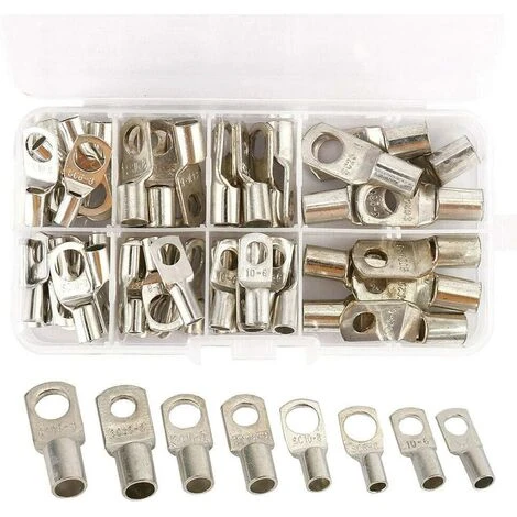 Kit De Connecteurs à Sertir Pour Bague De Cosse De Câble De Soudure De Batterie De Terminal De Tube De Cuivre 60pcs Macaron 3 Kit De Connecteurs à Sertir Pour Bague De Cosse De Câble De Soudure De Batterie De Terminal De Tube De Cuivre 60pcs Macaron – Image 3