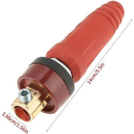 Connecteur De Câble De Soudage DKJ35-50 Connecteur De Câble à Raccord Rapide Rouge Avec Prise Pour Machine à Souder Macaron 2 Connecteur De Câble De Soudage DKJ35-50 Connecteur De Câble à Raccord Rapide Rouge Avec Prise Pour Machine à Souder Macaron – Image 2