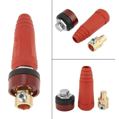 Connecteur De Câble De Soudage DKJ35-50 Connecteur De Câble à Raccord Rapide Rouge Avec Prise Pour Machine à Souder Macaron 3 Connecteur De Câble De Soudage DKJ35-50 Connecteur De Câble à Raccord Rapide Rouge Avec Prise Pour Machine à Souder Macaron – Image 3