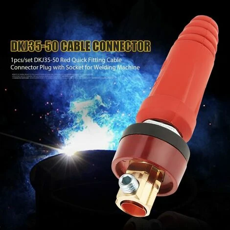 Connecteur De Câble De Soudage DKJ35-50 Connecteur De Câble à Raccord Rapide Rouge Avec Prise Pour Machine à Souder Macaron 5 Connecteur De Câble De Soudage DKJ35-50 Connecteur De Câble à Raccord Rapide Rouge Avec Prise Pour Machine à Souder Macaron – Image 5